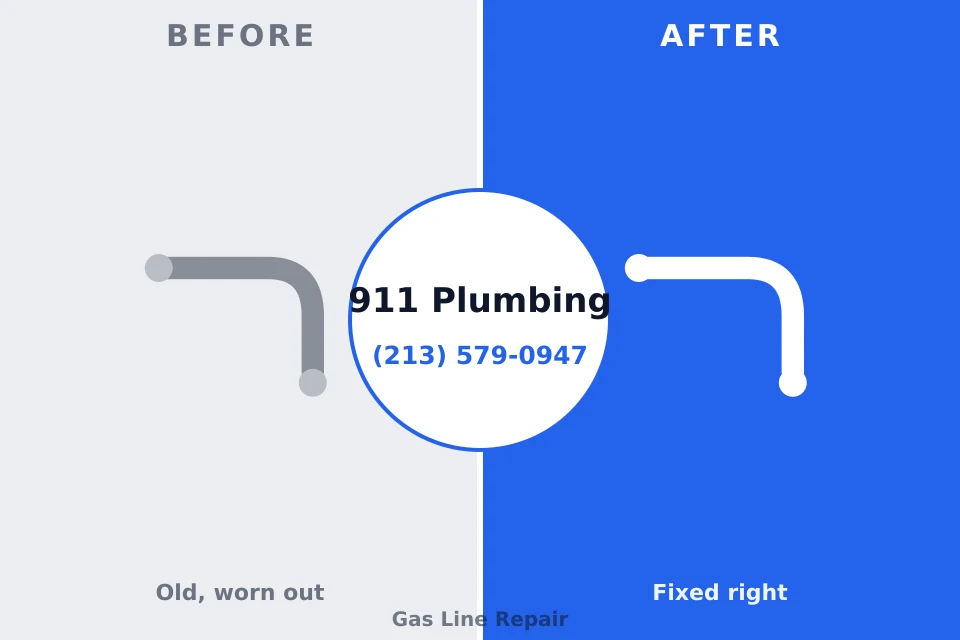 Before and after: plumbing repair Butte des Morts, WI